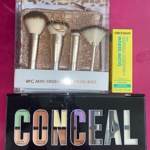 3PC Makeup Set:Profusion Concealer, Candie Couture Mini Brushes & Freeman Primer
